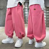 儿童新款 春秋裤 子潮童休闲百搭长裤 夏季 裤 薄款 工装 棉布工装