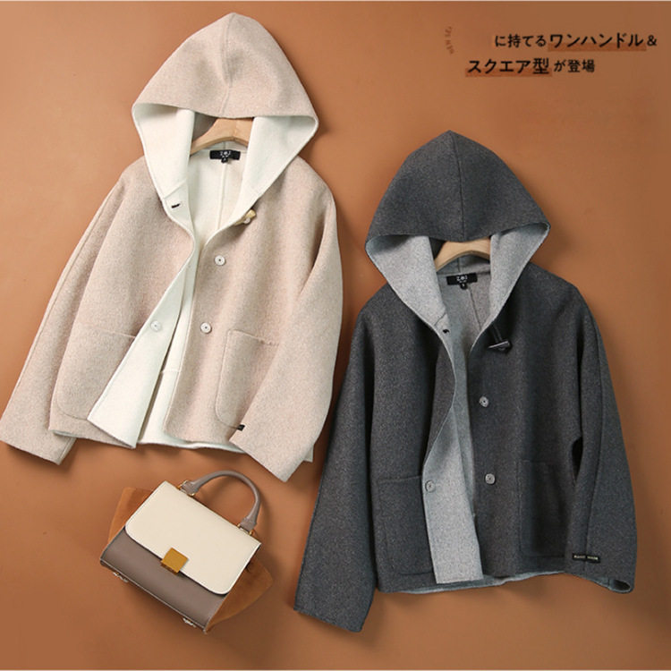 云端触感！高端手缝羊毛呢外套秋冬新款小个子连帽双面呢羊绒大衣,女装/女士精品,毛呢外套,淘宝优惠券,粉丝福利购,淘宝优惠卷