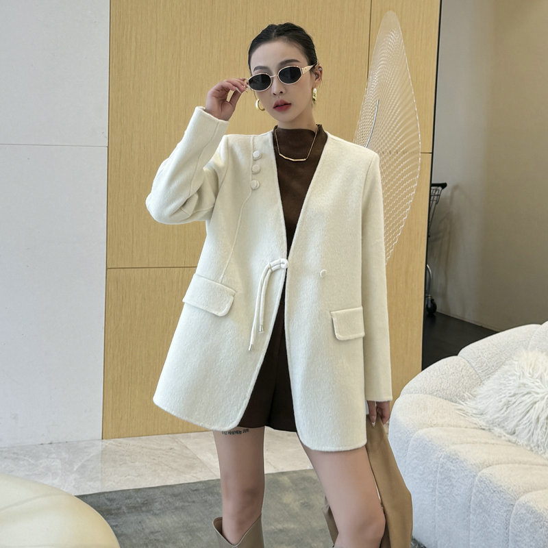 柔软舒适！中式国风双面羊绒大衣