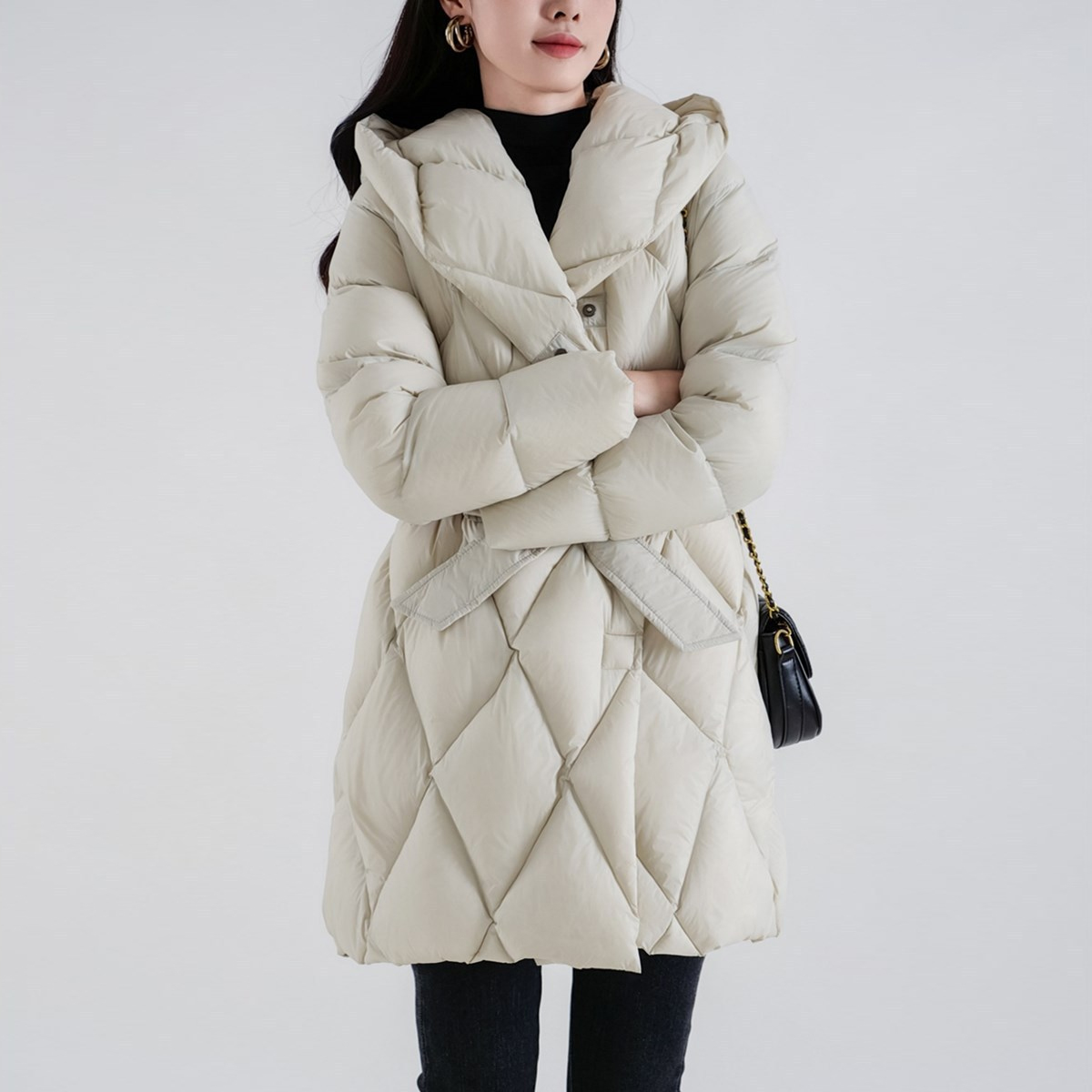 超厚抗寒！高端95白鹅绒羽绒服