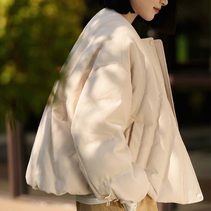 保暖不臃肿重工绗缝高端鹅绒服