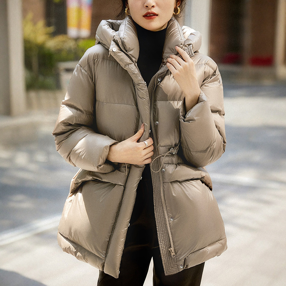 寒冬不怕冷！95白鹅绒连帽羽绒服