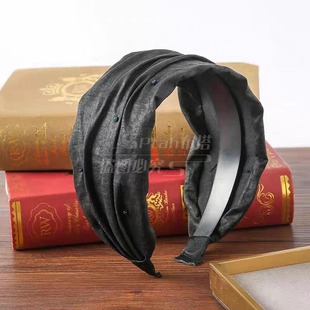 【100%桑蚕丝/香云纱】宽边防滑桑蚕丝简约百搭遮白发发箍