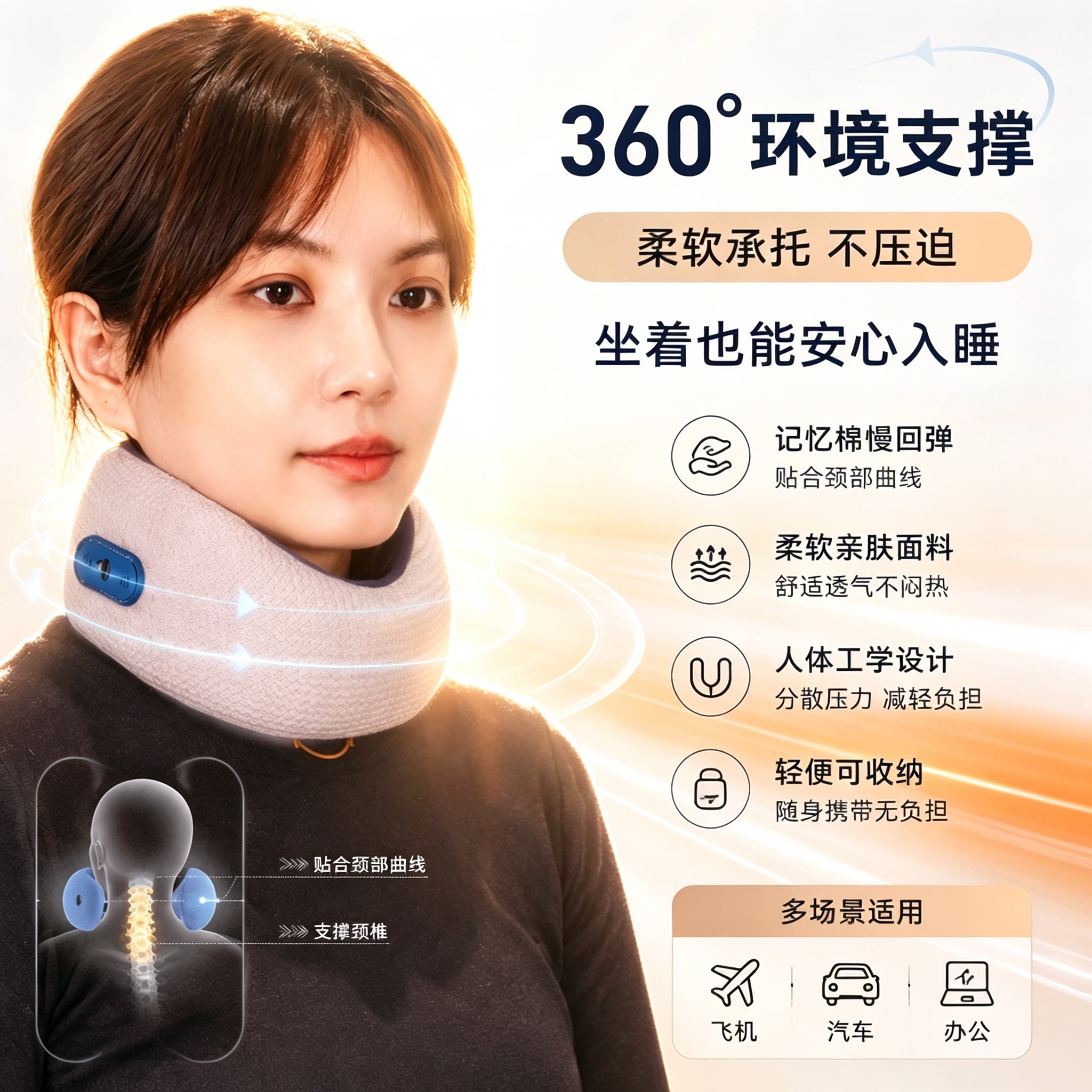 惟君康悦新款U型按摩枕