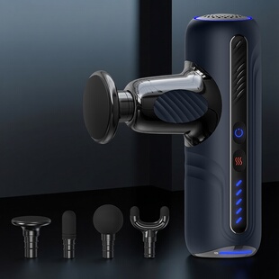 新款 迷你筋膜枪充电按摩器无刷电机硅胶按摩头2500mAh超长续航