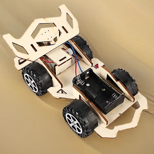 物理实验拓展社团教具学具学校科技馆科教创意礼物拼装赛车材料包