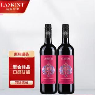 拉蒙 拉马龙酒庄干红葡萄酒法国干型优质AOC超波级别750mlx2支