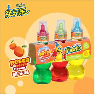 意大利Trinketto亲开乐儿童风味饮料果味饮品桃子味70ml*9小瓶