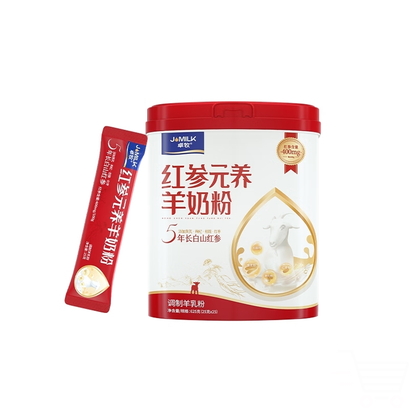 卓牧JOMILK女士羊奶粉红参成人中年青年女士养元养羊奶粉625g