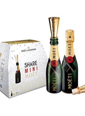 酩悦 Moet - Chandon 迷你酩悦 葡萄酒 香槟 200ml*6瓶 整箱装