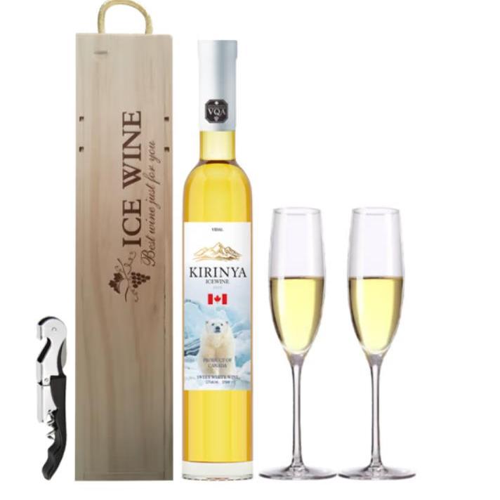 柏拉芝加拿大VQA证冰酒ICEWINE维代尔KIRINYA冰白葡萄酒木礼375ml