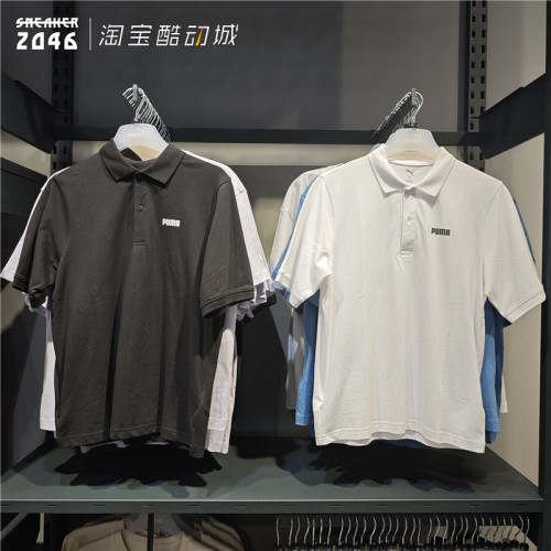 运动针织小标polo衫短袖