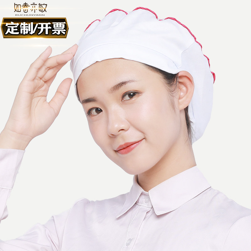 纺织女工帽防护防尘工作帽子包头通用透气食品车间工厂防掉发头套