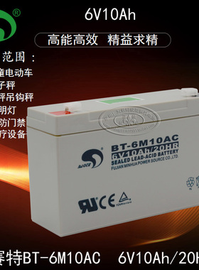 正品赛特6V10Ah童车电瓶儿童电动玩具车遥控汽车6伏蓄电池3FM10