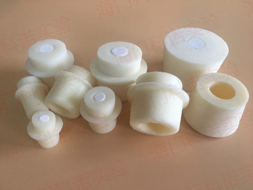 实验室耗材 21-25mm三角烧瓶塞 100ml 锥形瓶塞带砂芯硅胶塞
