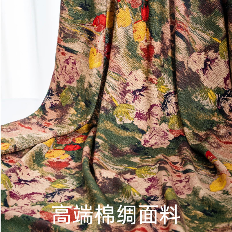 棉绸人造棉面料垂感好不易皱居家服睡裙汉服手工布料旗袍连衣裙女