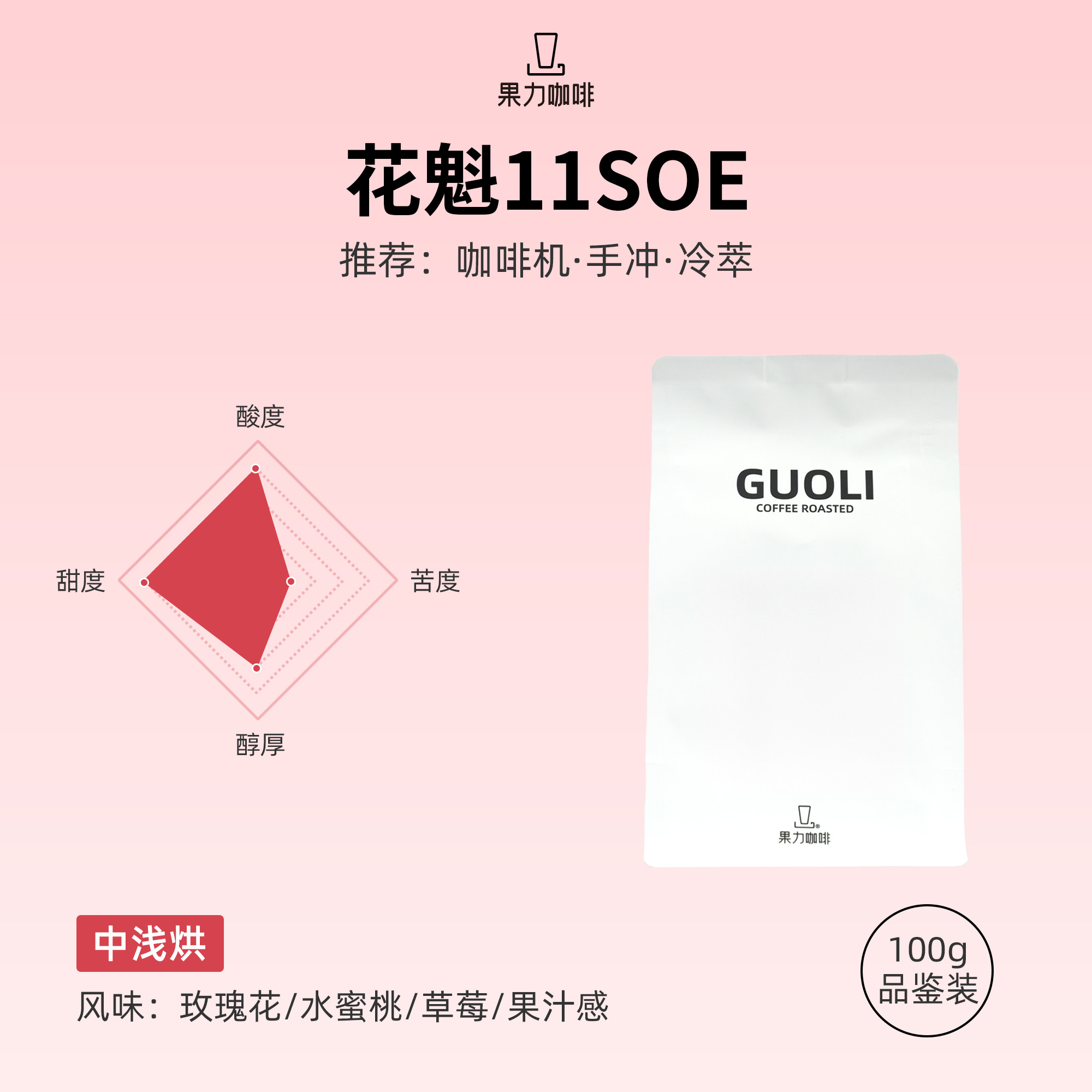 果力咖啡 花魁全能王 精品手冲冷萃咖啡豆浅烘 单品SOE埃塞俄比亚