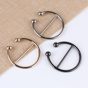 T恤衣角打结扣裙子腰带衣服下摆固定圆形扣环收腰风衣扣金属配件