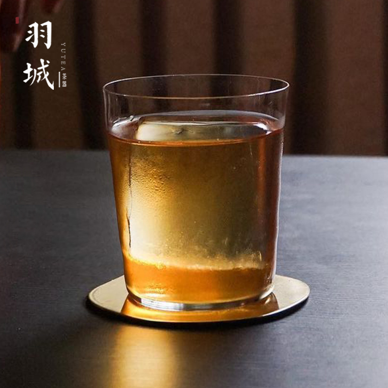 酒吧日式薄底威士忌杯