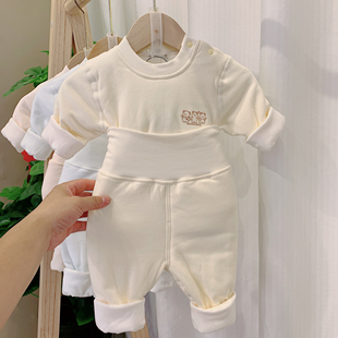 婴儿衣服加厚打底贴身宝宝保暖内衣套装分体秋衣裤冬装607910