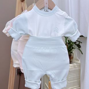 A类胖宝宝秋冬夹棉婴儿分体套装 衣服保暖 2508宝宝保暖衣婴儿冬季