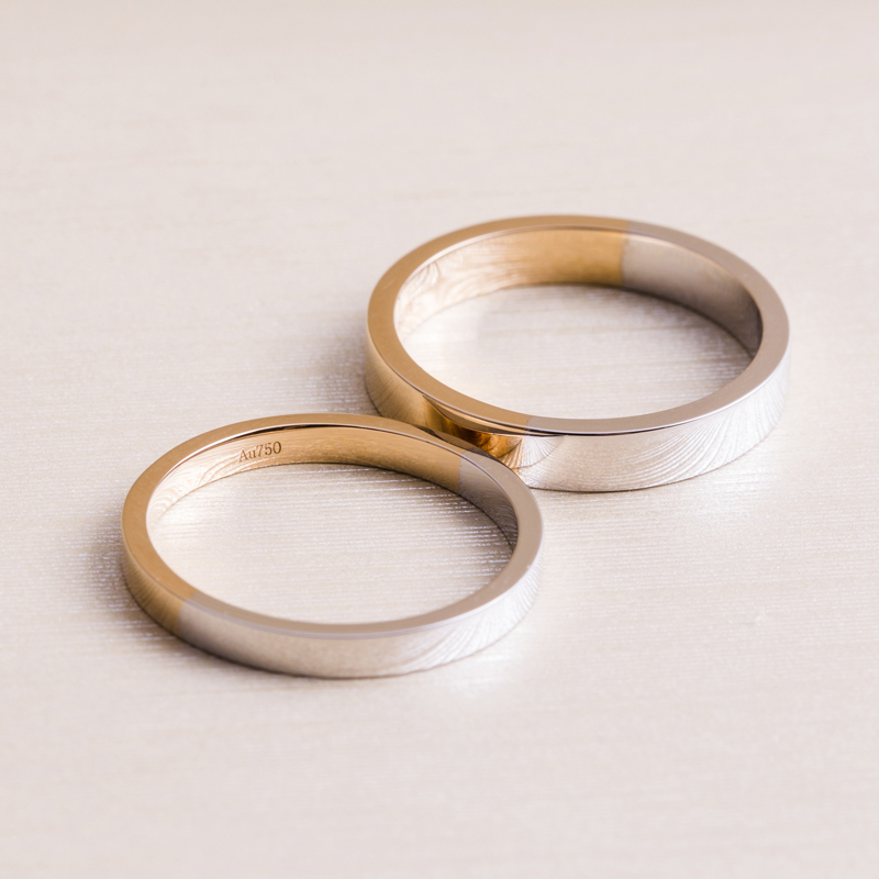 Couple ring gold couple wedding engagement minority design original authentic 18K white gold ring customization