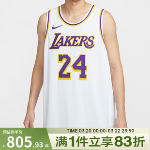 NIKE耐克男子湖人队篮球训练圆领运动背心球衣DM5911-101