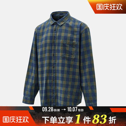 VANS范斯男子Lawson Vintage Indigo运动休闲长袖衬衫VN000U56GRK