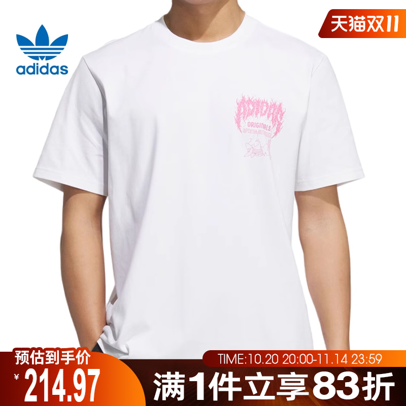 adidas阿迪达斯三叶草男子Q12TSDEATH运动休闲短袖T恤KA2255