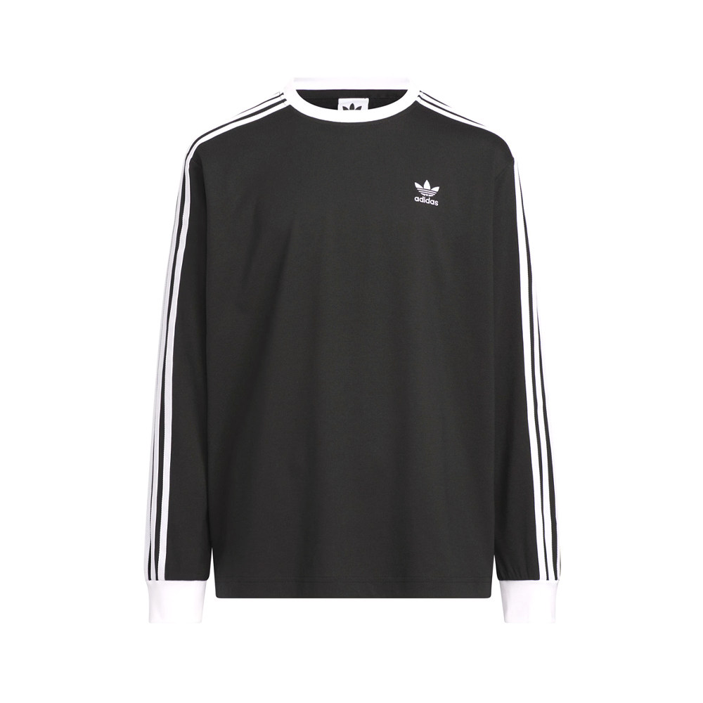 adidas阿迪达斯男大童三条纹运动休闲圆领长袖T恤HY2198