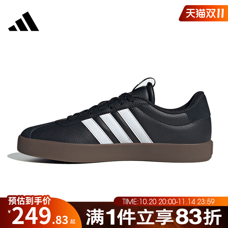 adidas阿迪达斯男鞋VLCOURT3.0SPWFTW女子黑色运动休闲鞋ID6286