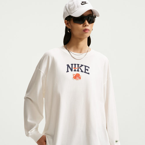 NIKE耐克女子AS NSW LS TEE EMD OS运动休闲长袖T恤JA4420-133