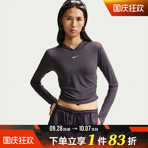 NIKE耐克女子AS LS HOODED SHEER运动休闲套头衫卫衣IX7068-013