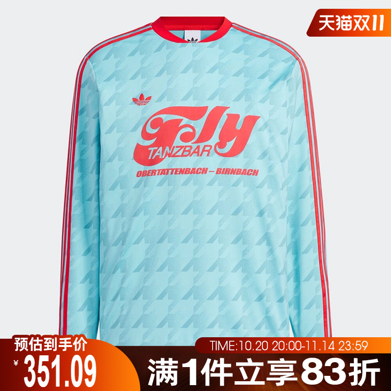adidas阿迪达斯三叶草女子FOOTIE运动休闲长袖T恤KF9613