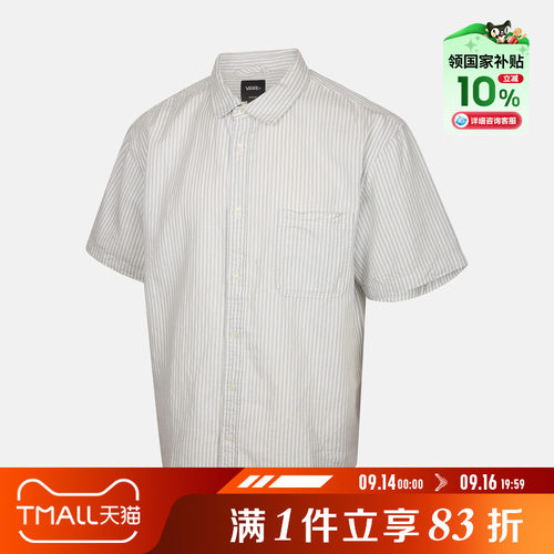 VANS范斯男子Lawson Stripe SS运动休闲短袖衬衫VN000TAGGCH