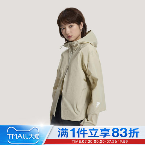 adidas阿迪达斯FOS女子外套连帽休闲运动薄夹克KS2734