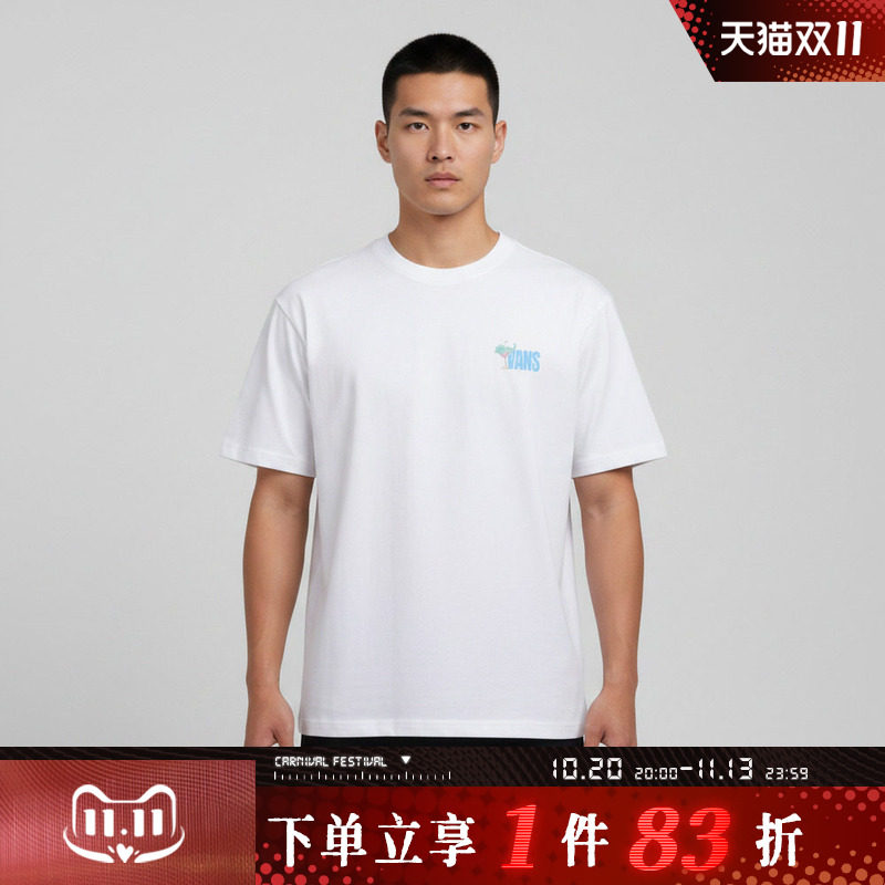 VANS范斯男子运动休闲短袖T恤VN000TMXJVY