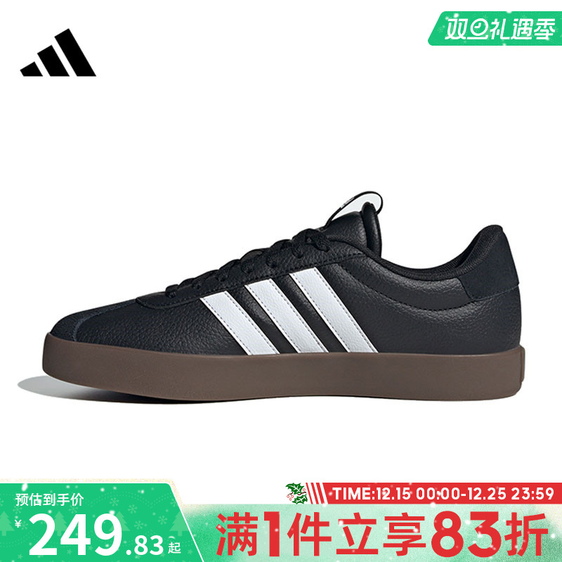 adidas阿迪达斯男鞋VLCOURT3.0SPWFTW女子黑色运动休闲鞋ID6286
