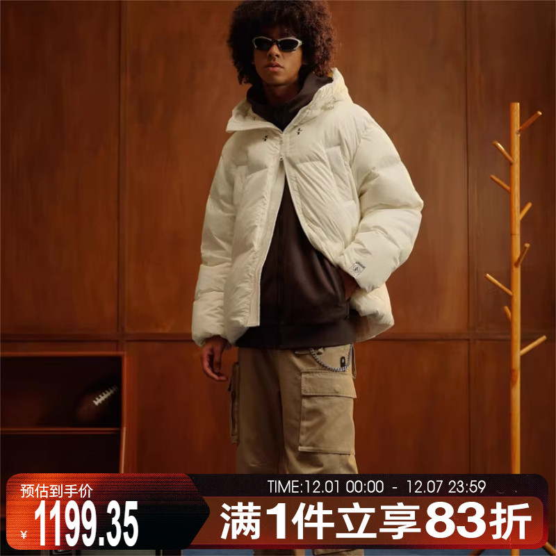 潮牌羽绒服FOSS保暖连帽