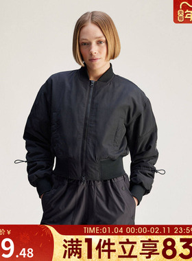 adidas阿迪达斯女子aSMC SW BOM CRO运动健身夹克外套JF6030