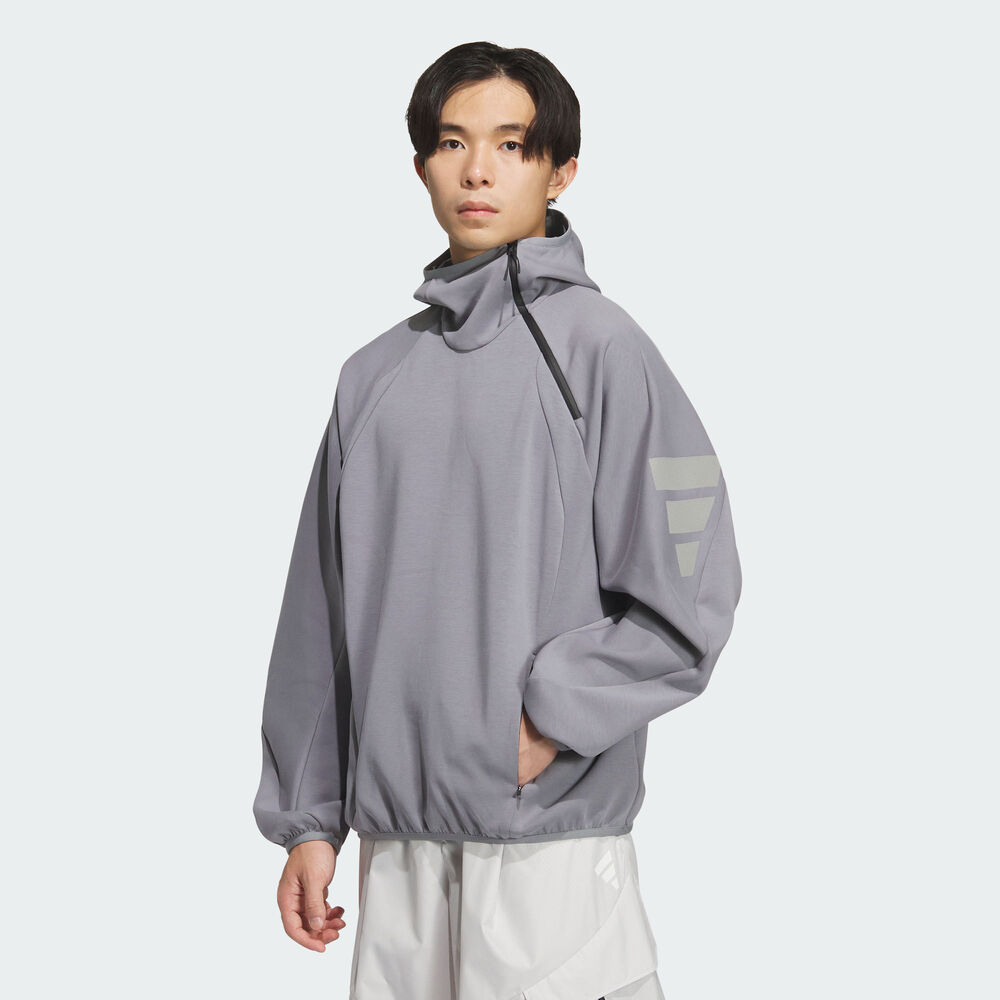 adidas阿迪达斯男子FOS运动休闲连帽套头衫卫衣KS0053