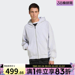 adidas阿迪达斯三叶草男子运动休闲连帽夹克外套JW1071