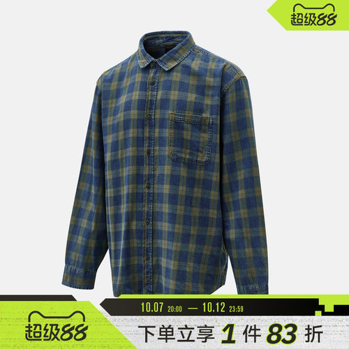 VANS范斯男子Lawson Vintage Indigo运动休闲长袖衬衫VN000U56GRK