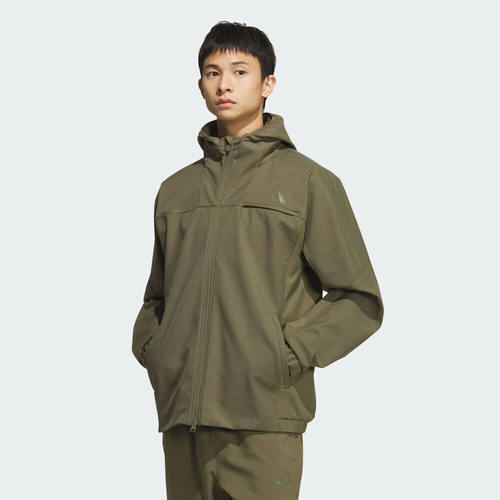 adidas阿迪达斯男子运动训练休闲梭织连帽夹克外套KA1305