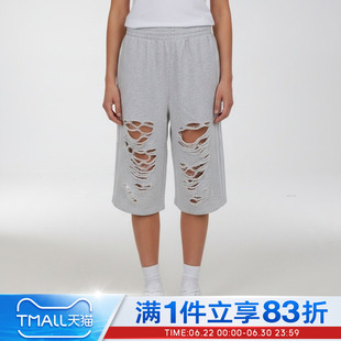 adidas阿迪达斯三叶草女子KNIT JORTS W运动休闲中裤LC6461