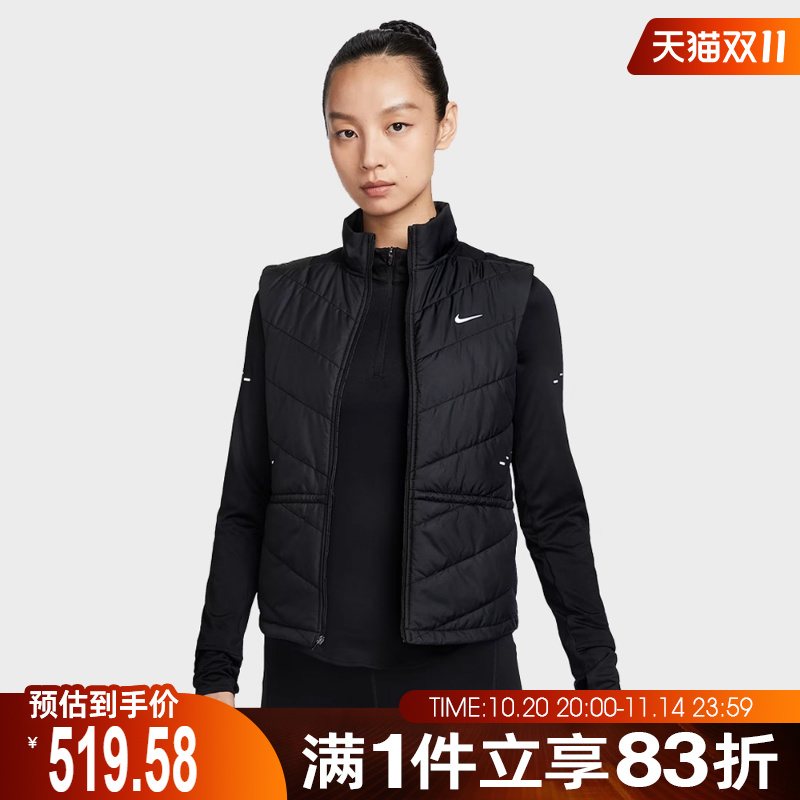 NIKE耐克女子保暖运动跑步休闲棉服马甲HV2656-010