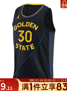 NIKE耐克男子金州勇士队篮球训练休闲运动无袖背心FQ4719-010
