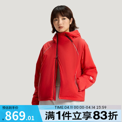 adidas阿迪达斯女子FOS运动休闲连帽棉服外套KV4863