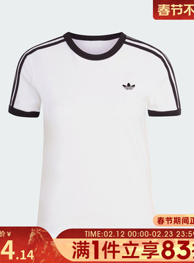 adidas阿迪达斯三叶草女子3S TEE SLIM运动休闲短袖T恤KD3683