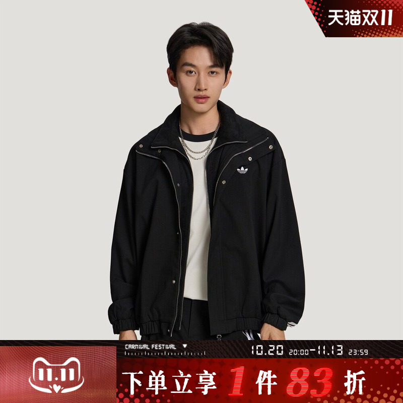 adidas阿迪达斯三叶草男子3S DELUXE M JKT运动夹克外套LE9676